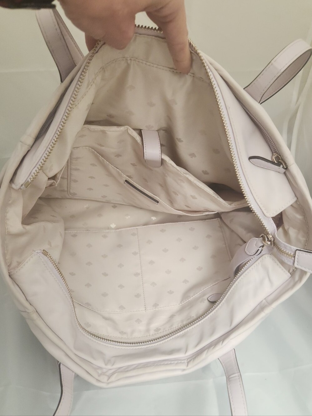 kate spade Pale Purple Nylon Diaper Bag with Many Pockets - Picture 3 of 16